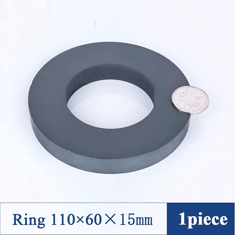 Burnur Ferrite Ring Magnet 4.33In Dia Large Ceramic Ring Magnet with Hole for Science Experiment, Speaker, DIY Projects - Heavy Duty Round Extra Big Magnets - Image 3